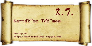 Kertész Tímea névjegykártya
